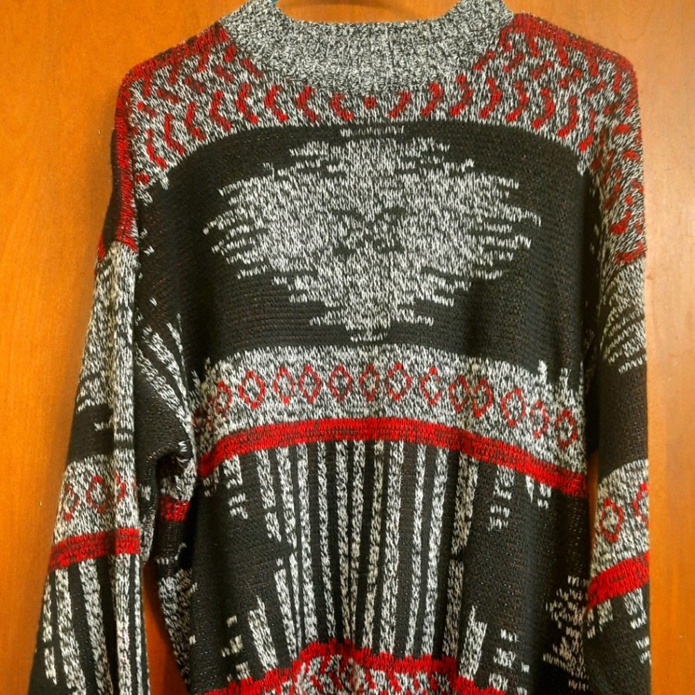 Fashion Police Funky Mock Neck Sweater